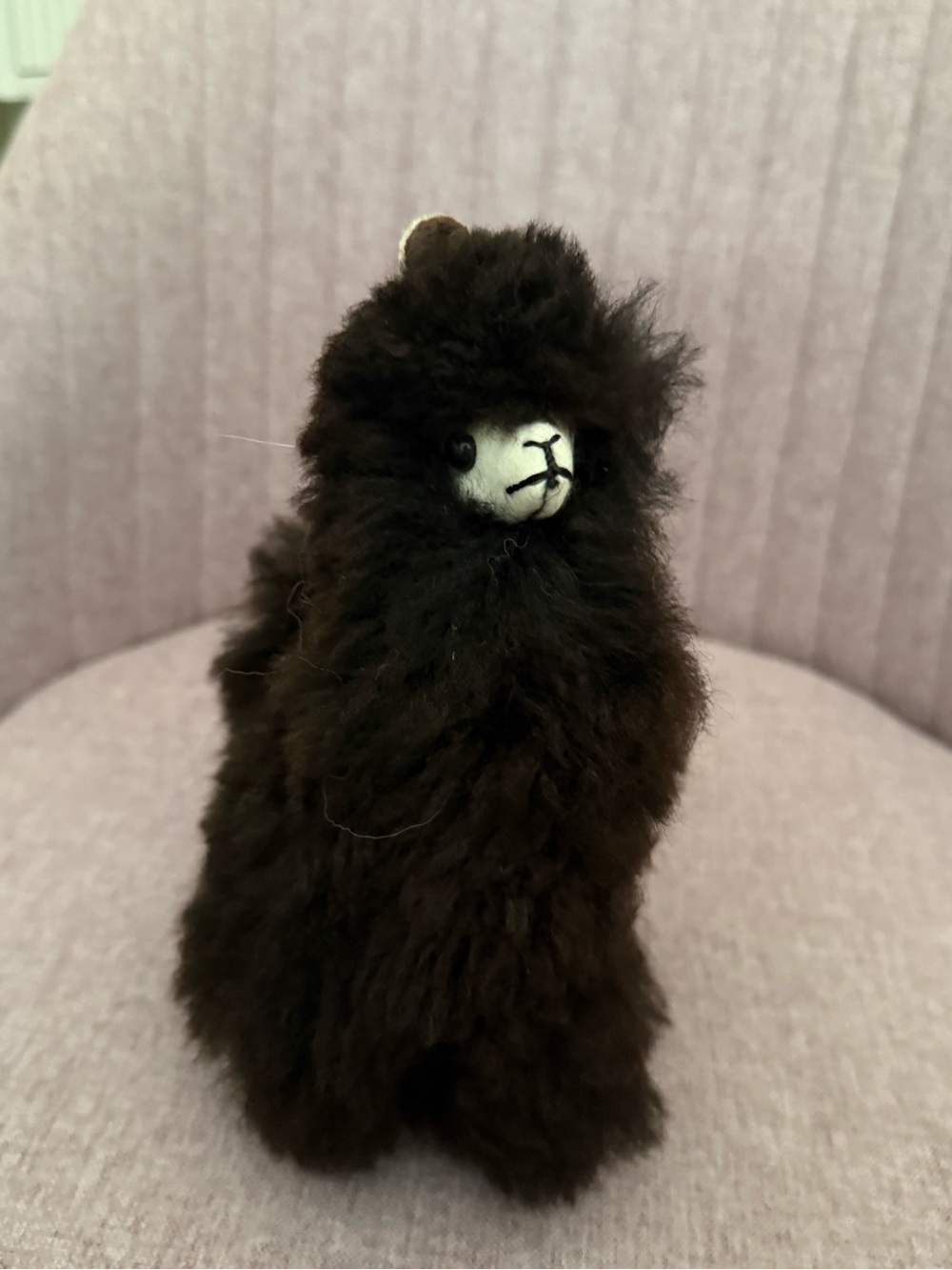 Plush Dark Brown Alpaca Stuffed Animal